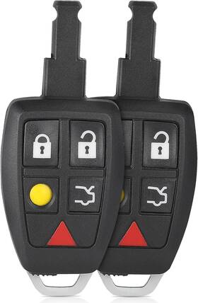 31252736 Keyecu 49259 Replacement Remote Car Key Case Shell For Volvo C30 C70 S40 V50 Black