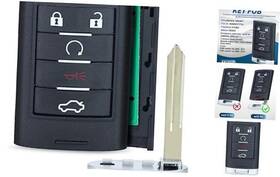 Ky12022 Keyecu Replacement Smart Remote Key Fob 5 Button For Cadillac Sts Cts 2008-2013