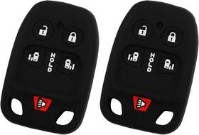 Kpt-6417 Keylessoption Keyguardz Keyless Remote Car Key Fob Outer Shell Cover Soft Rubber Case Black
