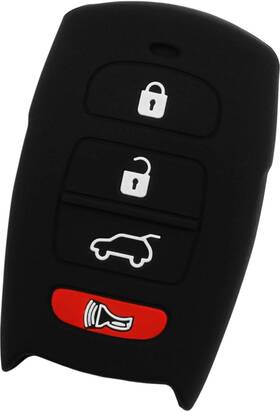 Kpt-6432 Keylessoption Keyguardz Keyless Remote Car Key Fob Outer Shell Cover Soft Rubber Case Black