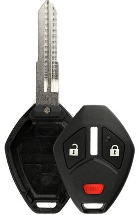 Kpt5056 Keylessoption Keyless Entry Remote Uncut Blank Car Key Blade Fob Case Black