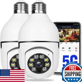 Kowvowz B0b2999bnq 2pcs 360 Degree Security Cameras Wireless Outdoor 2.4ghz 5ghz Wifi
