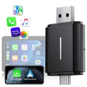 Lamtto 765463552557 2024 Upgrade 2 In 1 Wireless Adapter For Wired A-pple Carplay Android
