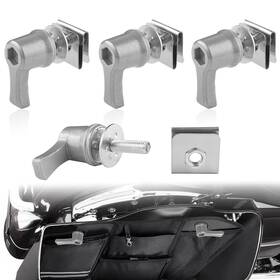 Ldjxdadi 772324645945 Saddlebag Lever Lock Fastener Bolt Nut Mounting Security Silver
