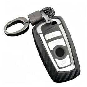 M.jvisun 611188902231 Soft Silicone Rubber Carbon Fiber Texture Case Protector Black - Weave Keychain