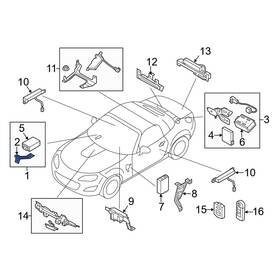 Nf49675d8b Mazda Oe Keyless Entry Receiver Bracket