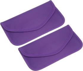 Mea230427ee0044 Meccanixity Faraday Bag Rfid Signal Blocking Pouch Wallet 7.87 Inch Purple