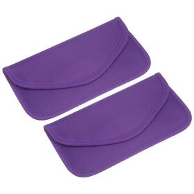 Mea230427ee0045 Meccanixity 2pcs Faraday Bag Rfid Signal Blocking Pouch Wallet 7.87 Purple