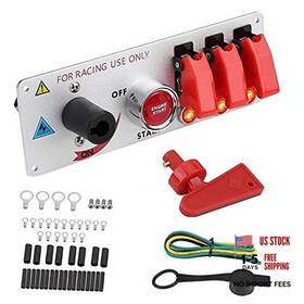 Mhakrl Yj-3021 12v Ignition Switch Panel 5 In 1 Racing Car Engine