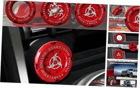 Mj-c-b-r-1 Mingjue Push Start Button Cover Car Accessories Anime-red 2