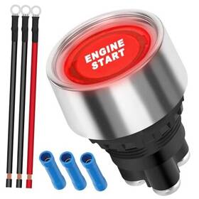 Kk-us-613 Mkbklljy 12v-24v/50a Push Start Ignition Switch Momentary Engine Button Red