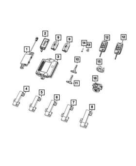 68494991aa Mopar Keyless Entry Transmitter