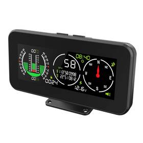 Mr Cartool 781159474934 M60 Car Inclinometer Digital Gps Hud Pitch Angle Slope Meter Mph Speedometer Wit