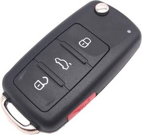 M-007 Muxkenper Uncut 3 1 Panic Folding Flip Keyless Entry Remote Car Key Fob Cover Black