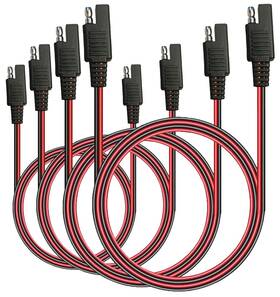 Sae-006 Newziniu 4 Pcs Sae To Extension Cable Quick Disconnect Wire Harness Connector