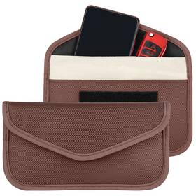No Snooping Allowed 742079286175 Faraday Key Fob Protector 2 Pack Premium Bag/pouch Car Brown