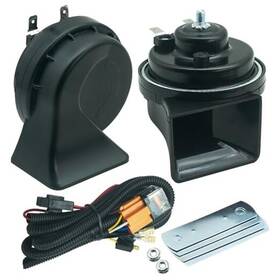 Dl165-80g Nuojie Car Horn 12v With Relay Wiring Harness Kit 1 To 2 Black