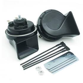 Dl165-80gb Nuojie Car Horn 12v Super Loud Electric Waterproof High Low Daul Tone Fit For Black