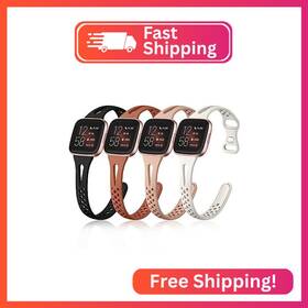 Odbeai Fb503gbc Soft Silicone Replacement Wristbands Slim Sport Breathable For Versa Wat