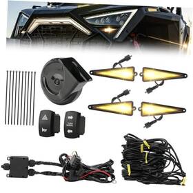 Ofig Utv-lig004-tri Utv Turn Signal Kit With 110db Horn Pre-wired Plug And Play Atv Blinker
