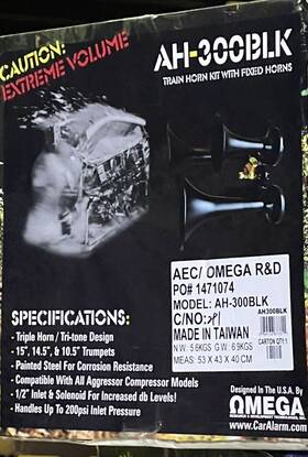Ah-300 Omega Chrome Train Horn Ah300 Triple