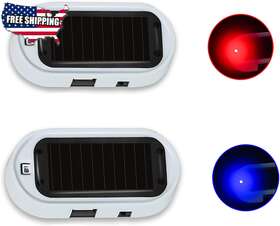 Onlinezupermart 313023863881 2pcs Solar Power Dummy Warning Anti-theft Simulated Car Alarm Led Security Light