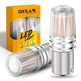 Oxilam-2f48t1156y2-us Oxilam 1156 Led Amber Bulb 600% Brighter Ba15s Turn Signal Light Replacement