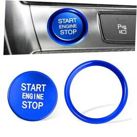Paclvio Qph3150 Car Push Start Button Cover Aluminum Engine Stop With Blue