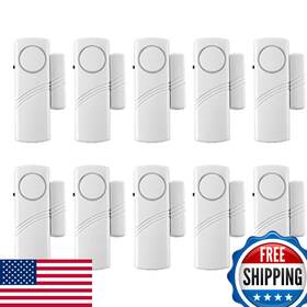 Pctc B097bsgr6h 10 Pack Window Door Alarm System - Home Security Sensors For Kids Safety