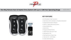 Aps57tm Prestige One-way Remote Start And Keyless Entry System With Up To 1 500feet Operating Range