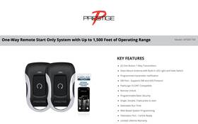 Aps901tm Prestige One-way Remote Start Only System With Up To 1 500 Feet Of Operating Range
