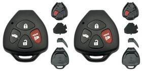 Puianyiq P-003 Keyless Entry Remote Key Housing Replacement For Toyota Avalon 4 Button 2 Pcs