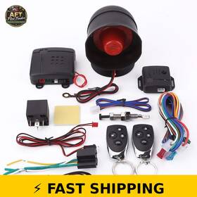 Qiilu F-gxp1003 Car Security Alarm System With Shock Sensor And Remote Controls