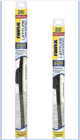 810237 Rain-x Latitude 2-in-1 Water Repellent Wiper Blades 26 Inch And 22 Pack Of 2