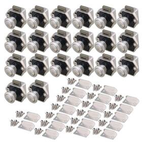 M5181127174 Rdexp Push Button Keyless Lock Set For Rv Caravan Drawer Cabinet Door 15-18mm 20 Pack