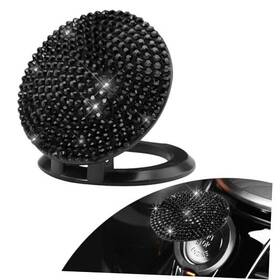 Rdxcv-8236ce Rdxcv Bling Car Engine Start Stop Button Cover Crystal Rhinestone Push To Black