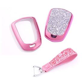 Royalfox 703556782948 3d Bling Keyless Entry Remote Smart Key Fob Case Cover For Cadillac Accessories