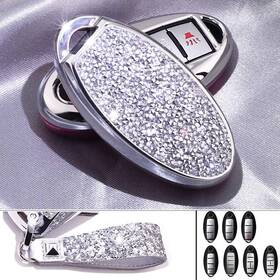 Royalfox 703556782993 Tm 3 4 5 6 Buttons 3d Bling Keyless Entry Remote Smart Key Fob Case Cover For