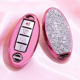 Royalfox 789219747578 Tm 3 4 5 6 Buttons 3d Bling Remote Key Fob Case Cover For Infiniti Nissan Muran