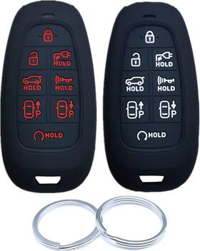 Cdlc-0841 Runzuie 2pcs 8 Buttons Silicone Smart Remote Keyless Entry Black And With Red Cdlc-0841 Runzuie 2pcs 8 Buttons Silicone Smart Remote Keyless Entry Black And With Red