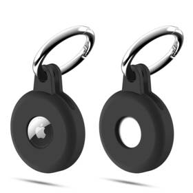 At00001 Saharacase Easyclip Silicone Case For Apple Airtag Black