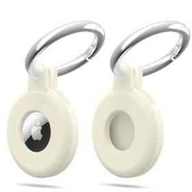At00002 Saharacase Easyclip Silicone Case For Apple Airtag Glow White