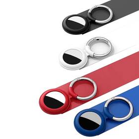 At00022 Saharacase Silicone Case For Apple Airtag Black/white/red/blue 4/pack