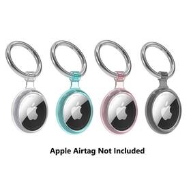 At00023 Saharacase Hybrid Flex Case For Apple Airtag Black/white/blue/red 4/pack