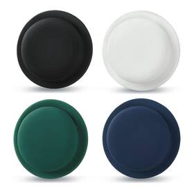 At00024 Saharacase Stickon Silicone Case For Apple Airtag Black/white/blue/green 4/pack