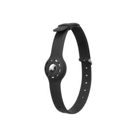 At00030 Saharacase Adjustable Silicone Dog Collar For Apple Airtag Large Dogs Black