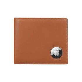 At00038 Saharacase Genuine Leather Wallet Case For Apple Airtag Brown At00038 Saharacase Genuine Leather Wallet Case For Apple Airtag Brown