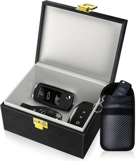 Samfolk 313042484401 Faraday Box With Bags For Car Keys Key Signal Blocking