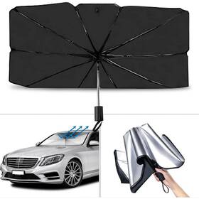 D0100hacrpa Stainless Steel Premium Car Windshield Sunshade - Portable Folda Foldable And Adjust