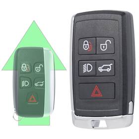 Lr-shell-0726 Supaland Smart Key Fob Shell Replacement Fits For Land Rover Range Sport